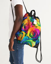 Load image into Gallery viewer, Rainbow-Roses Canvas Drawstring Bag
