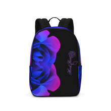 Load image into Gallery viewer, Blue &amp; Purple Rose Large Backpack
