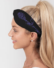 Load image into Gallery viewer, Blue&amp;Purple Rose Twist Knot Headband Set
