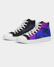 Load image into Gallery viewer, Blue&amp;Purple Rose Women&#39;s Hightop Canvas Shoe
