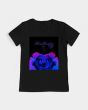 Load image into Gallery viewer, Blue&amp;Purple Rose Women&#39;s Graphic Tee
