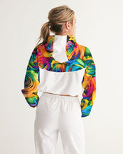 Load image into Gallery viewer, Special Edition* Tie Dye Pride 2021 Women&#39;s Cropped Windbreaker
