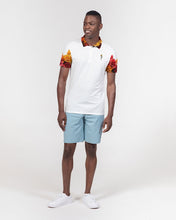 Load image into Gallery viewer, Fall Roses White Men&#39;s Slim Fit Short Sleeve Polo
