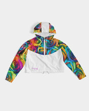 Load image into Gallery viewer, Special Edition* Tie Dye Pride 2021 Women&#39;s Cropped Windbreaker
