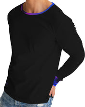 Load image into Gallery viewer, Blue&amp;Purple Rose Men&#39;s Long Sleeve Tee
