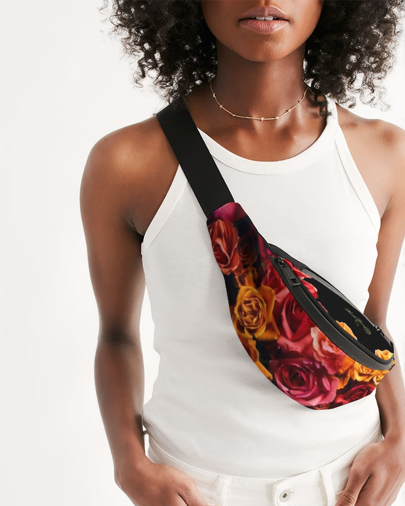 Fall Roses Crossbody Sling Bag