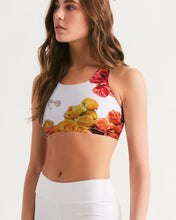 Load image into Gallery viewer, Fall Roses White Women&#39;s Seamless Sports Bra
