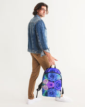 Load image into Gallery viewer, Bloomin&#39; Blues Floral Large Backpack
