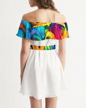 Load image into Gallery viewer, Special Edition* Tie Dye Pride 2021 Women&#39;s Off-Shoulder Dress
