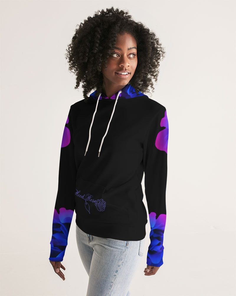 Blue&Purple Rose Women's Hoodie