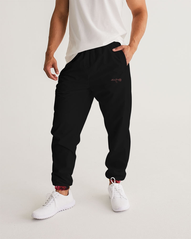Fall Roses-Black Men's Track Pants