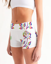 Load image into Gallery viewer, LIMITED EDITION* Pride Rose 2021 Women&#39;s Mid-Rise Yoga Shorts

