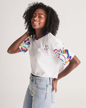 Load image into Gallery viewer, LIMITED EDITION* Pride Rose 2021 Women&#39;s Lounge Cropped Tee
