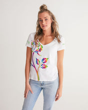 Load image into Gallery viewer, LIMITED EDITION* Pride Rose 2021 Women&#39;s V-Neck Tee
