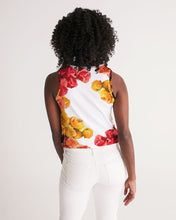 Load image into Gallery viewer, Fall Roses White Women&#39;s Cropped Tank
