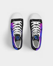Load image into Gallery viewer, Blue&amp;Purple Rose Women&#39;s Hightop Canvas Shoe
