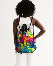 Load image into Gallery viewer, Rainbow-Roses Canvas Drawstring Bag
