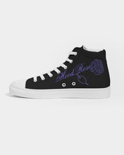 Load image into Gallery viewer, Blue&amp;Purple Rose Women&#39;s Hightop Canvas Shoe
