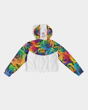 Load image into Gallery viewer, Special Edition* Tie Dye Pride 2021 Women&#39;s Cropped Windbreaker
