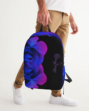 Load image into Gallery viewer, Blue &amp; Purple Rose Large Backpack
