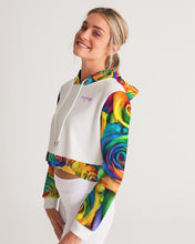 Load image into Gallery viewer, Special Edition* Tie Dye Pride 2021 Women&#39;s Cropped Hoodie
