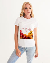 Load image into Gallery viewer, Fall Roses White Women&#39;s Graphic Tee
