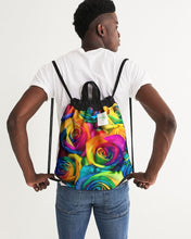 Load image into Gallery viewer, Rainbow-Roses Canvas Drawstring Bag
