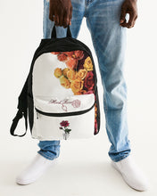 Load image into Gallery viewer, Fall Roses White Small Canvas Backpack
