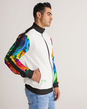 Load image into Gallery viewer, Special Edition* Tie Dye Pride 2021 Men&#39;s Stripe-Sleeve Track Jacket
