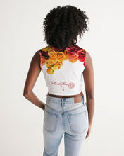 Load image into Gallery viewer, Fall Roses White Women&#39;s Twist-Front Tank

