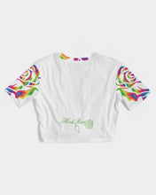 Load image into Gallery viewer, LIMITED EDITION* Pride Rose 2021 Women&#39;s Twist-Front Cropped Tee

