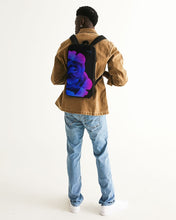 Load image into Gallery viewer, Blue and Purple Rose Slim Tech Backpack
