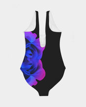 Load image into Gallery viewer, Blue&amp;Purple Rose Women&#39;s One-Piece Swimsuit
