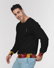 Load image into Gallery viewer, Fall Roses-Black Men&#39;s Classic French Terry Crewneck Pullover
