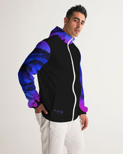 Load image into Gallery viewer, Blue&amp;Purple Rose Men&#39;s Windbreaker

