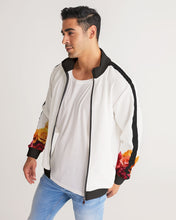 Load image into Gallery viewer, Fall Roses White Men&#39;s Stripe-Sleeve Track Jacket
