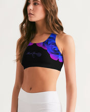 Load image into Gallery viewer, Blue&amp;Purple Rose Women&#39;s Seamless Sports Bra

