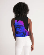 Load image into Gallery viewer, Blue&amp;Purple Rose Women&#39;s Cropped Tank
