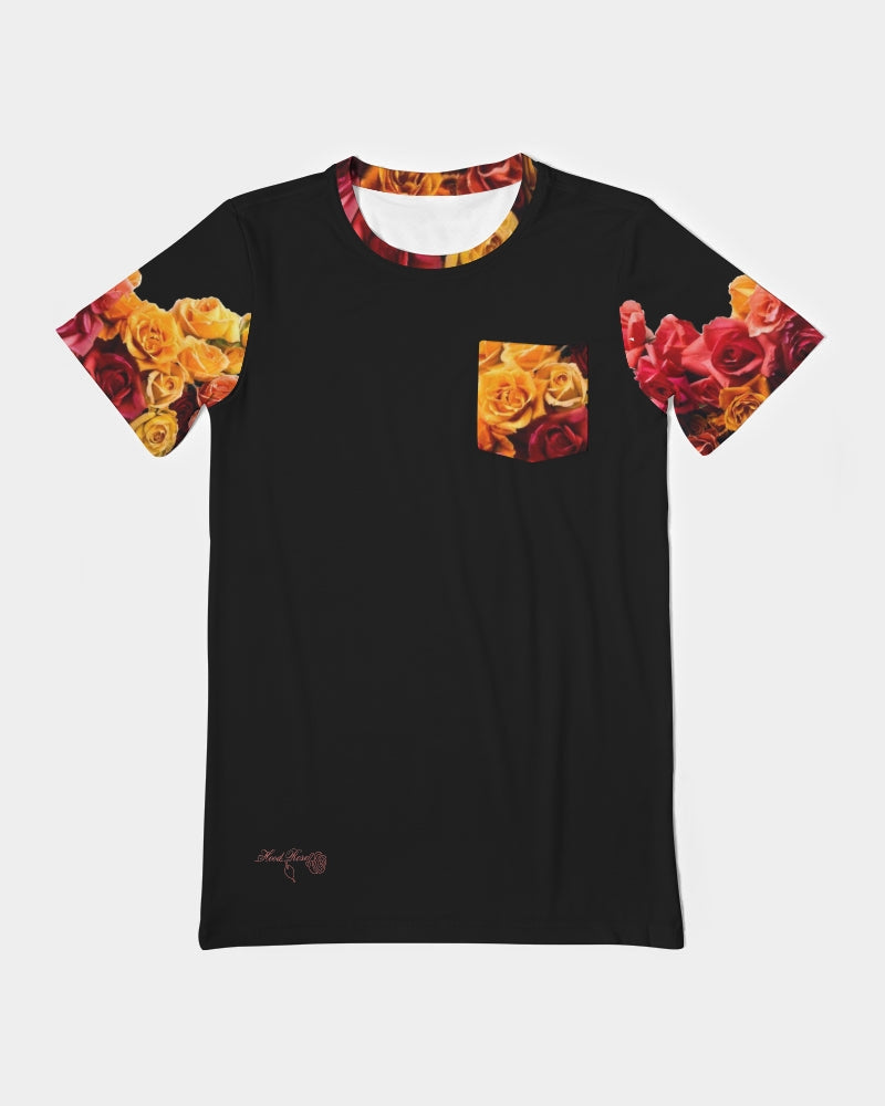 Fall Roses-Black Men's Everyday Pocket Tee