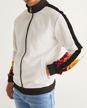 Load image into Gallery viewer, Fall Roses White Men&#39;s Stripe-Sleeve Track Jacket
