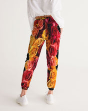 Load image into Gallery viewer, Fall Roses-Black Women&#39;s Track Pants
