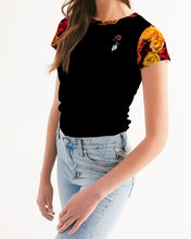 Load image into Gallery viewer, Fall Roses-Black Women&#39;s Tee
