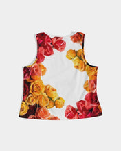 Load image into Gallery viewer, Fall Roses White Women&#39;s Cropped Tank
