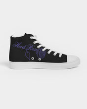 Load image into Gallery viewer, Blue&amp;Purple Rose Women&#39;s Hightop Canvas Shoe
