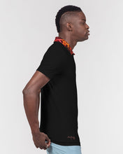 Load image into Gallery viewer, Fall Roses-Black Men&#39;s Slim Fit Short Sleeve Polo
