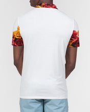 Load image into Gallery viewer, Fall Roses White Men&#39;s Slim Fit Short Sleeve Polo
