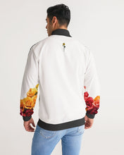 Load image into Gallery viewer, Fall Roses White Men&#39;s Stripe-Sleeve Track Jacket
