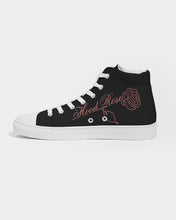 Load image into Gallery viewer, Fall Roses-Black Women&#39;s Hightop Canvas Shoe
