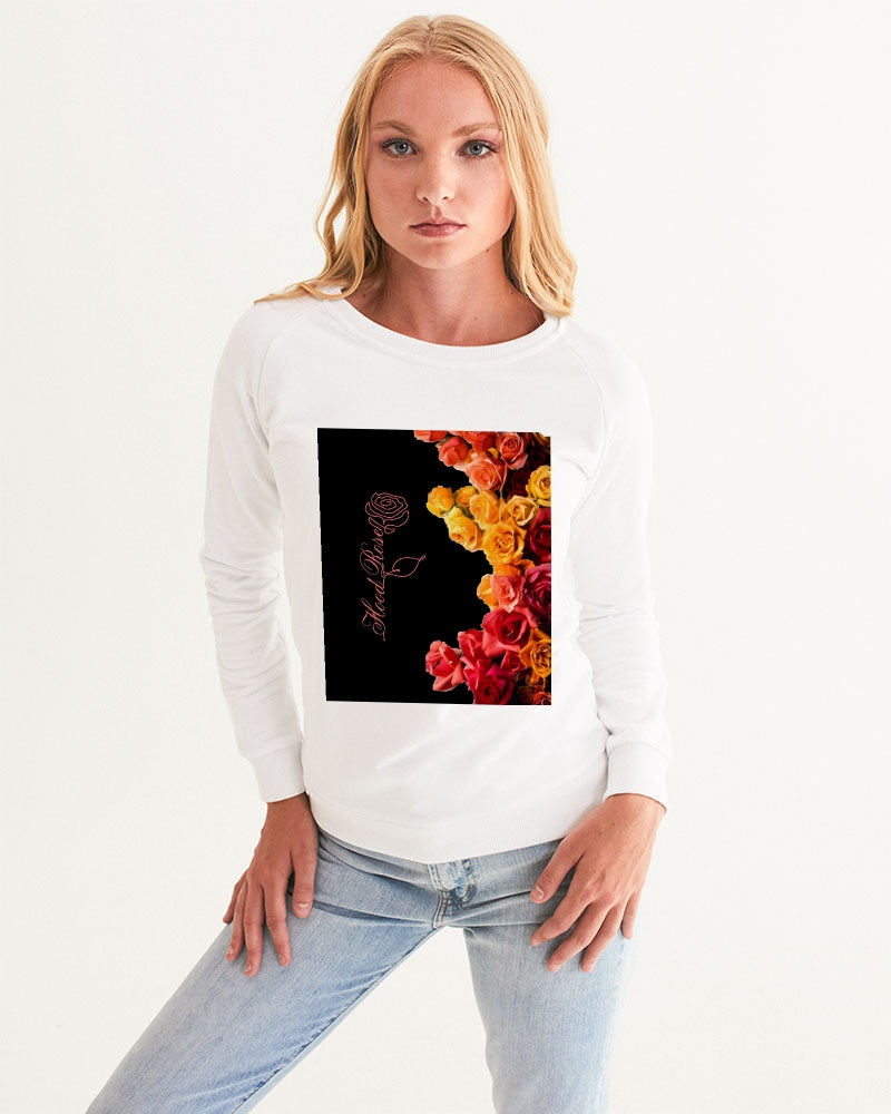 Fall Roses-Black Women's Graphic Sweatshirt