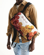 Load image into Gallery viewer, Fall Roses White Slim Tech Backpack
